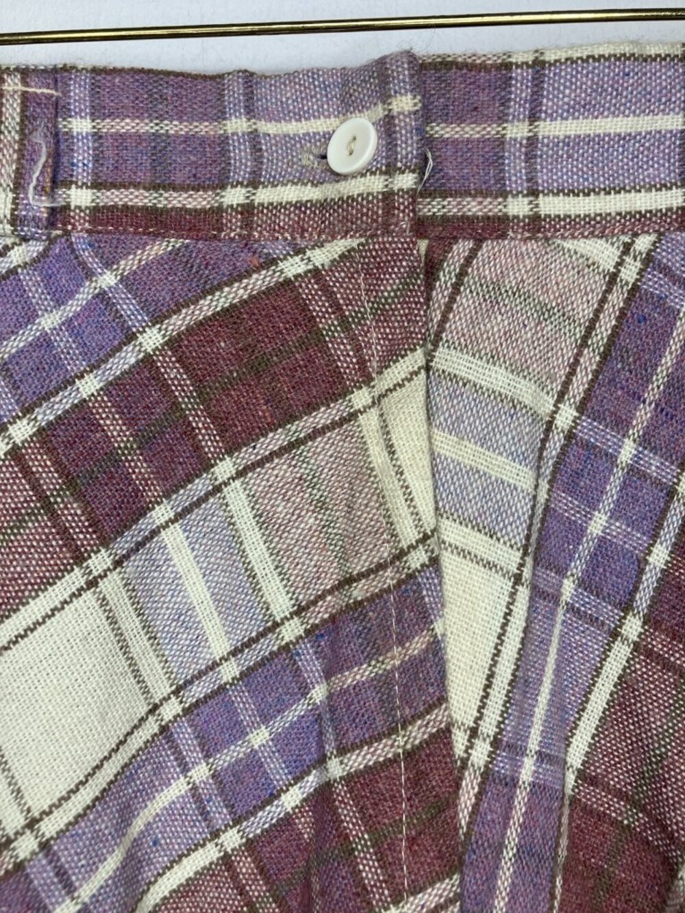 Vintage Paquette Byer California Plaid Skirt Women's 28 Waist Wool A-Line Small - Picture 3 of 9